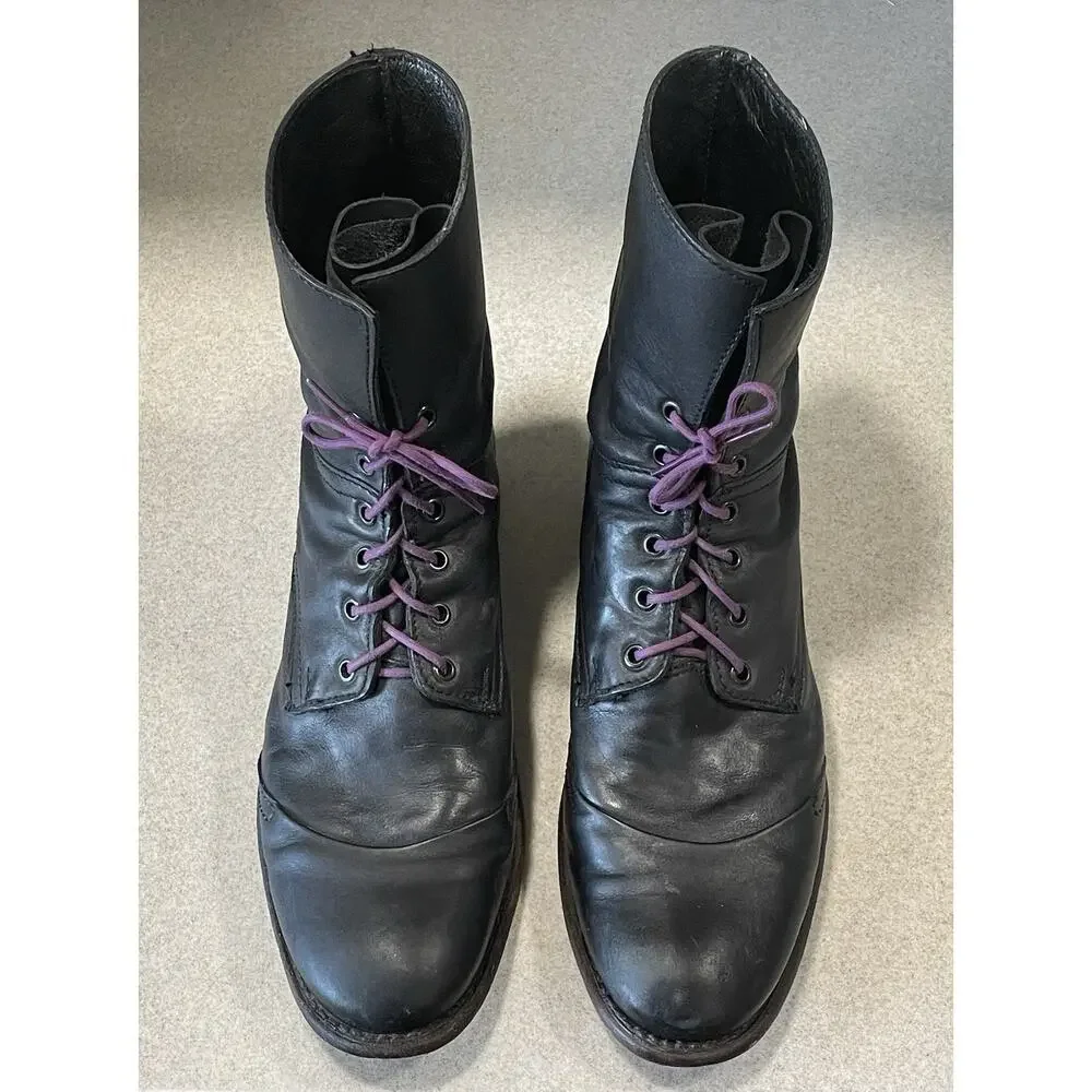 JD Fisk Black Leather Ankle Boots Men’s Size 10 Hipster Fashion Wear